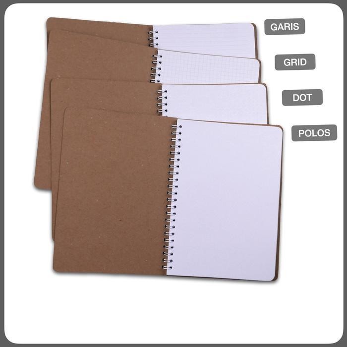 

SWG NOTEBOOK BUKU SPIRAL A5 ISI POLOS GRID GARIS DOT HVS RING catatan aesthetic