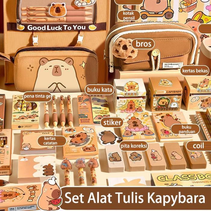 

SWG Kapybara alat tulis set kotak hadiah kotak hadiah hadiah ulang tahun gadis siswa gadis set buku pegangan gadis Sekolah Stiker Paper