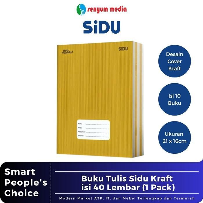 

SWG Buku Tulis Sinar Dunia SIDU Kraft 40 Lembar (1 Pack Isi 10 Buku) (S:PACK)