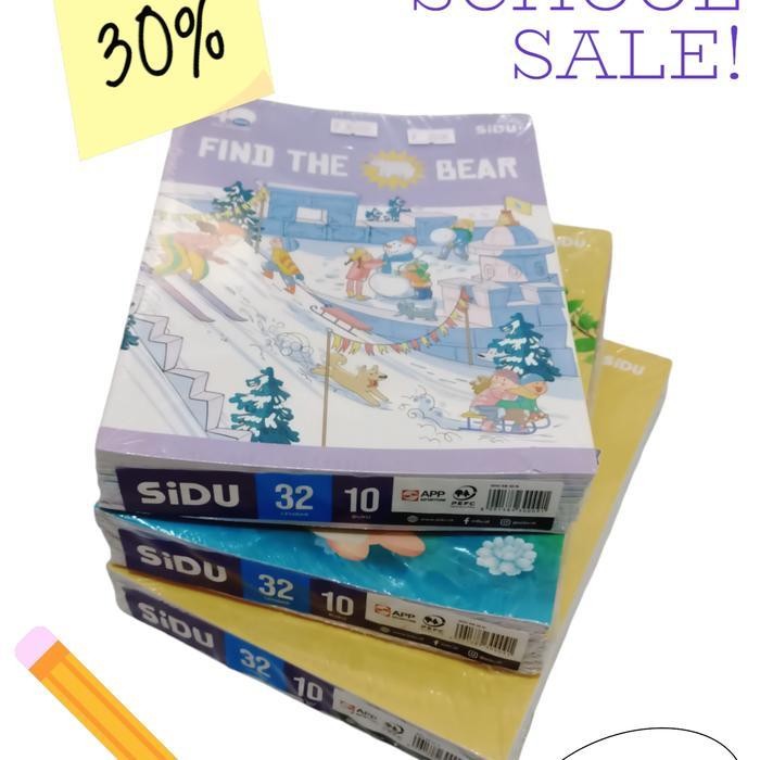 

SWG Buku tulis sekolah SIDU 32 lembar 1 pack isi 10 buku