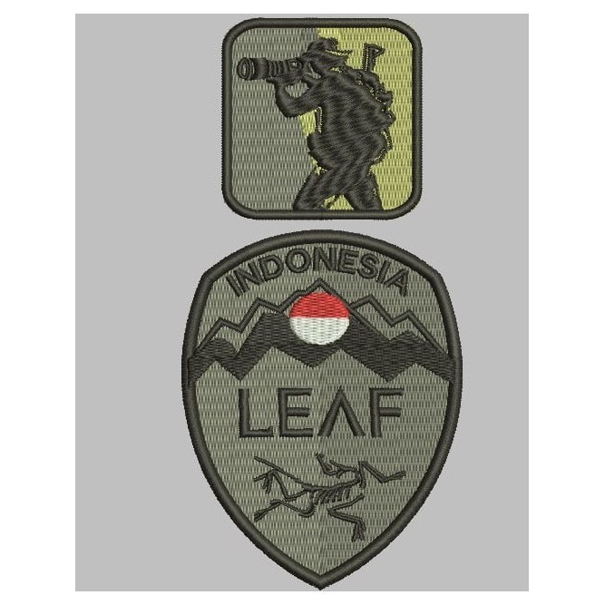 ISTUDIOS-559 PATCH BORDIR ARCTERYX LEAF INDONESIAN FLAG LOGO AKSESORIS