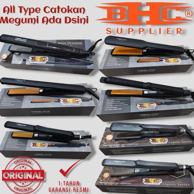 Megumi Catokan Rambut Original Pelurus Rambut Hair Straightener Nano Titanium Nano Keramik Rebonding