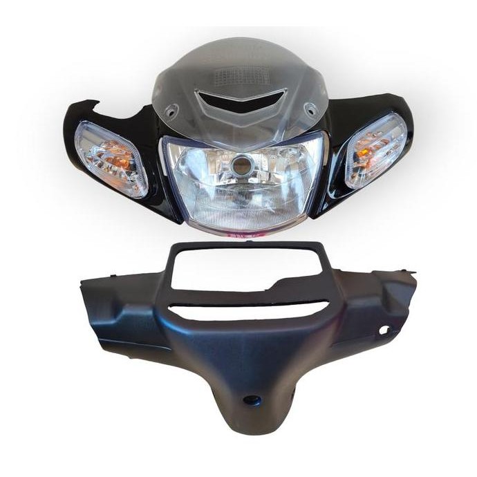 BATOK TOTOK DEPAN YAMAHA FIZ R / VEGA R LAMA WARNA HITAM SET REFLEKTOR LAMPU DEPAN + SEIN + VISOR MO