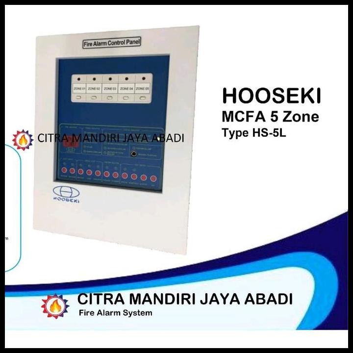 Terlaris Master Control Panel Fire Alarm 5 Zone Hooseki Mcfa Panel Good Quality