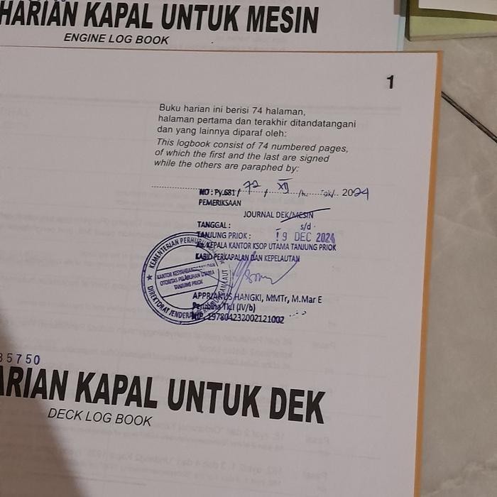 

Buku Jurnal Mesin Kapal / Log Book Engine Original Dan Terpercaya