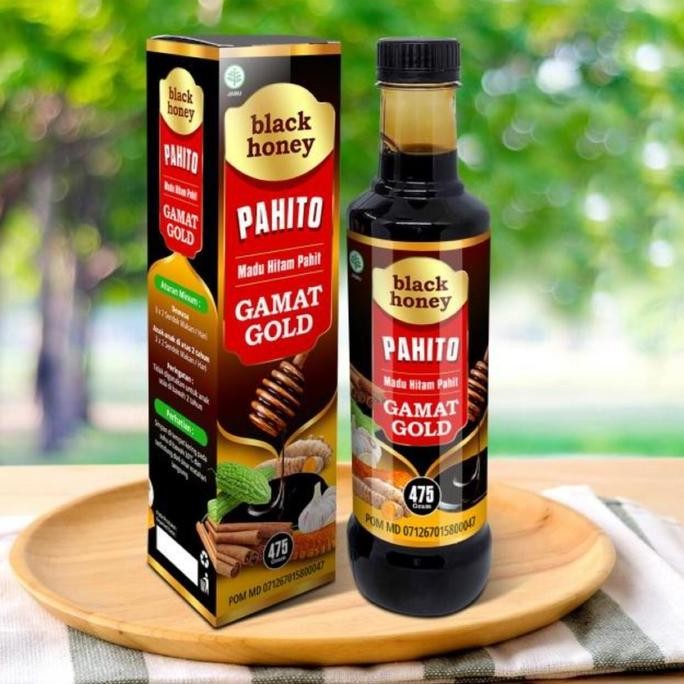 

Black Honey Pahito 470G Madu Hitam Pahit 6In1 Plus Garlic Gamat Emas Cinnamon Kayu Manis Jahe Temulawak Sambiloto Dan Insuline Brotowali Mengobati Diabetes Gula Darah Tinggi Dan Melawan Bakteri Virus Ganas (Bpom)