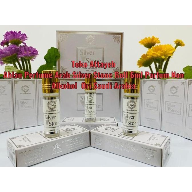 Ahlan Parfum Arab Silver Stone Roll 6Ml Parfum High Qualit Non Alkohol