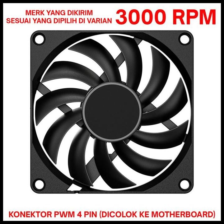 SCYTHE Kaze Hachi 80mm 8cm Fan Slim PWM 4 PIN 3000RPM Casing ORIGINAL