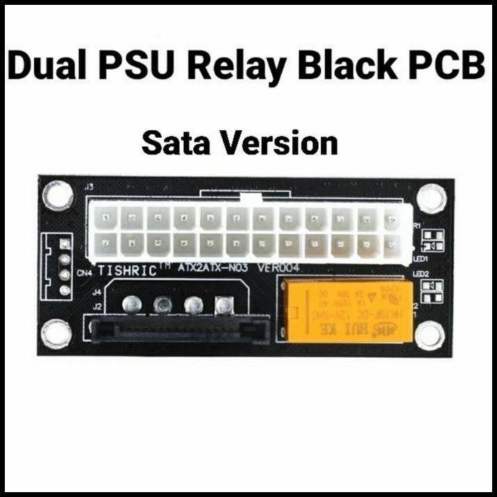 Dual power supply motherboard relay mining mobo multi psu black Sata