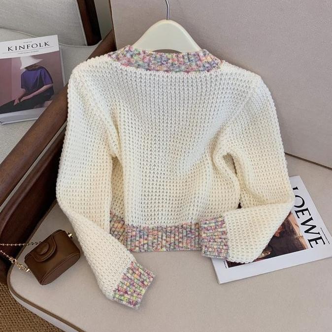 TELLY 124 Cardigan Rainbow Pelangi Wol Sweater Knit Rajut Premium Lembut Baju Panjang Wanita