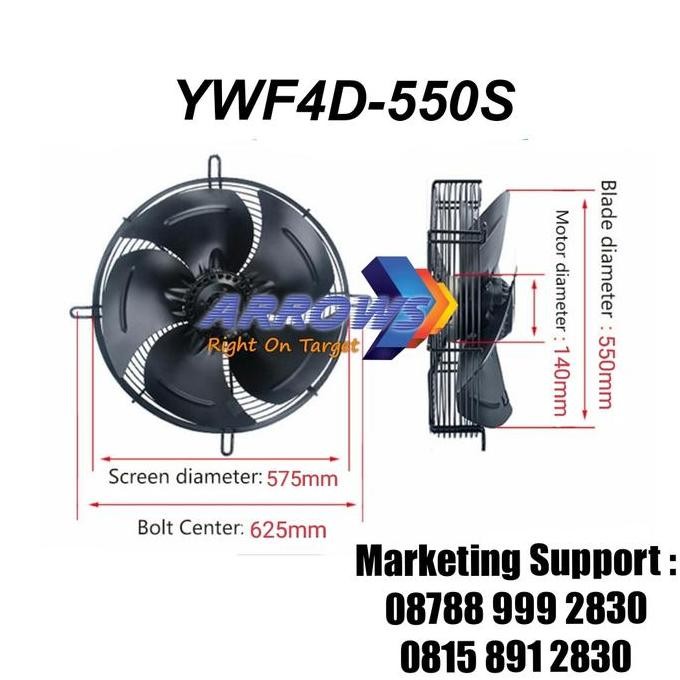Ready | Axial Fan 22 Inch Fan Condensor 22 Inch 380V Fan Chiller 22 Inch 380V Kualitas Premium