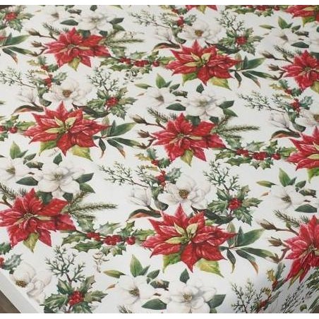 Taplak Meja Natal Bulat 150 cm-Taplak Meja Motif Natal-Dekorasi Natal-Taplak Meja Bulat Kain CS