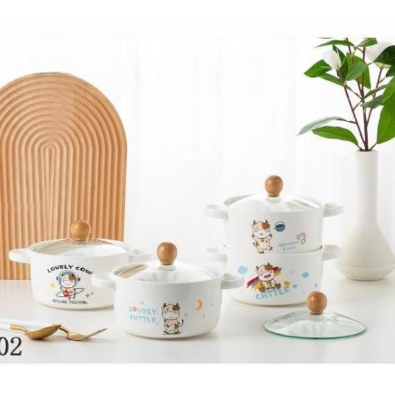 Mangkok Keramik Tutup Kaca KS