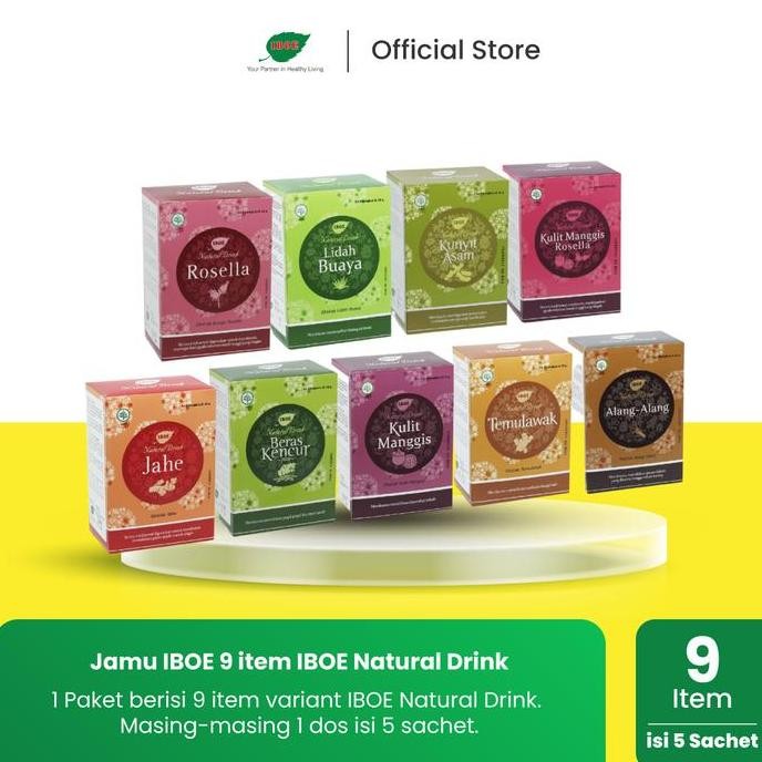 

Jamu IBOE 9 item IBOE Natural Drink Assorted FREE Gimmick Random