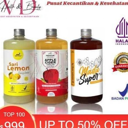

Paket Sehat Asam Lambung Sehat Bundling Cuka Apel Ml Sari Lemon Ml Madu Hutan 700Gr