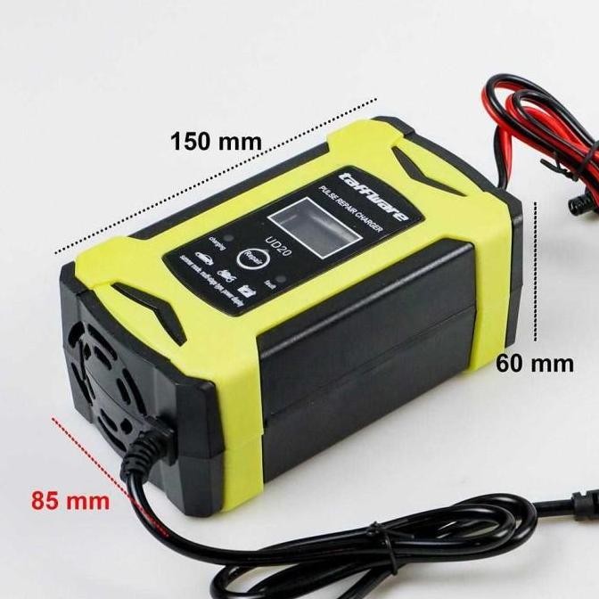 CHARGER AKI 12V 6A /12V 2A PORTABLE UNTUK CHARGER AKI MOTOR MOBIL