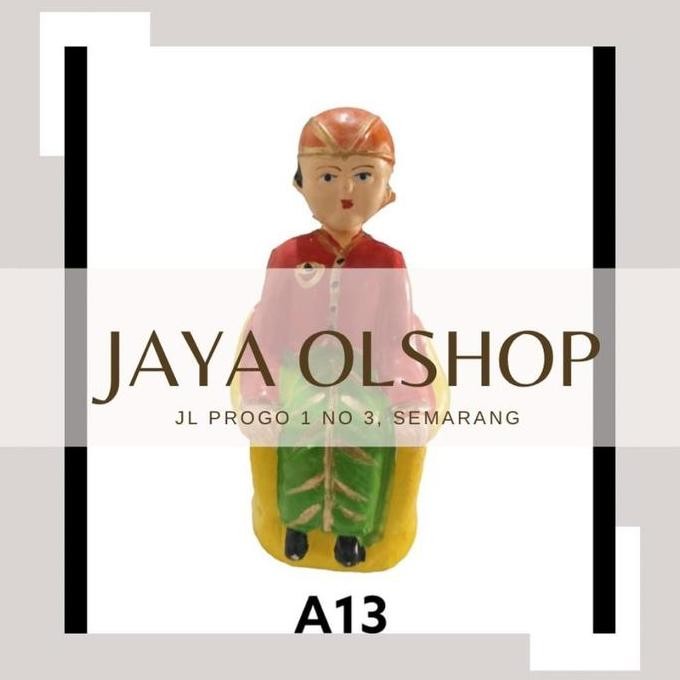 favorit] MP-A13 Hiasan Boneka Anak Khitan / Sunat Plastik Dekorasi Kue Tumpeng Nasi Kuning / BLK Mai