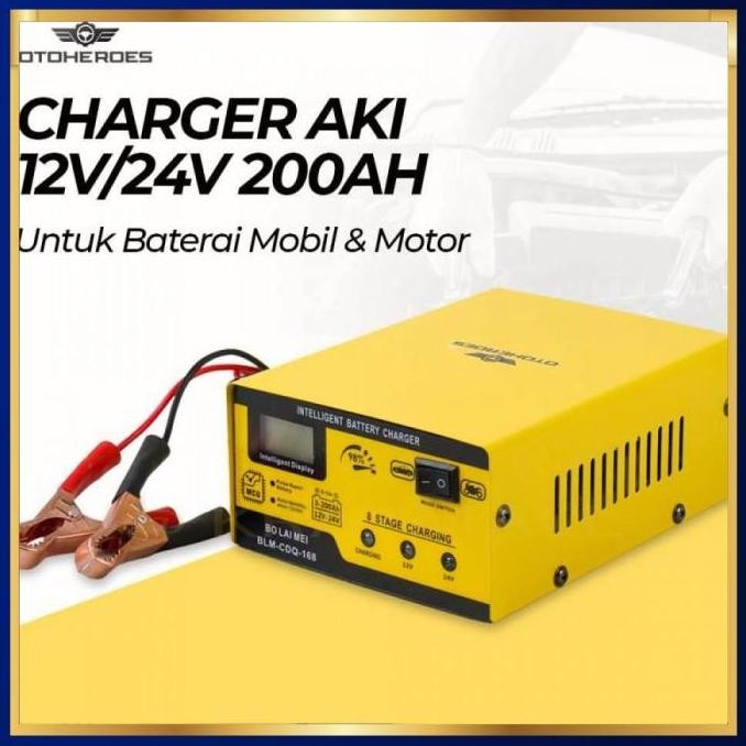 CHARGER AKI MOBIL MOTOR 250W 12V/24V 200AH - BLM-CDQ-168