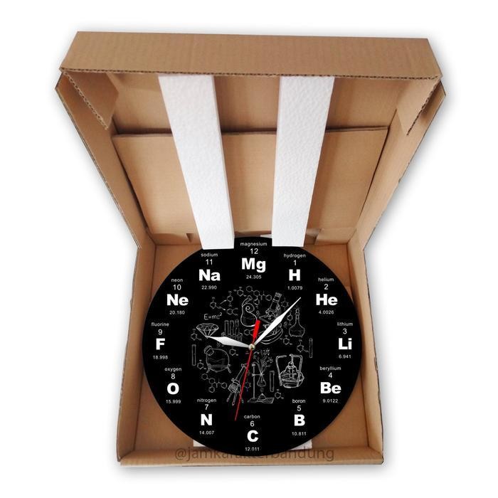 Jam Dinding Unik Angka Kimia Matematika Jam Dinding Kayu Jam Custom