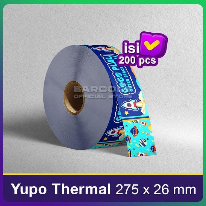 

TERLARIS - Label Yupo Thermal 275 x 26 mm Custom Gelang Pasien 275x26mm Wristband Dewasa