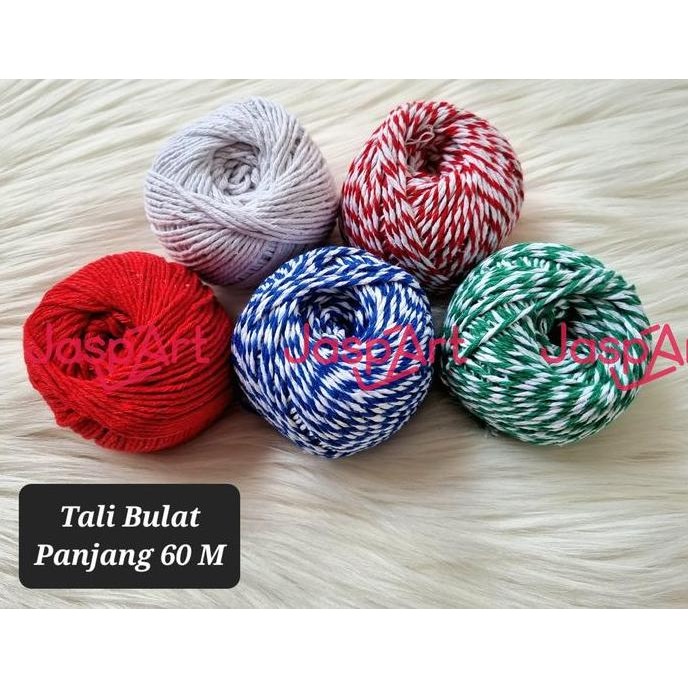 

#####] Tali hangtag 60 M bakers twine benang katun tali hampers tali rami