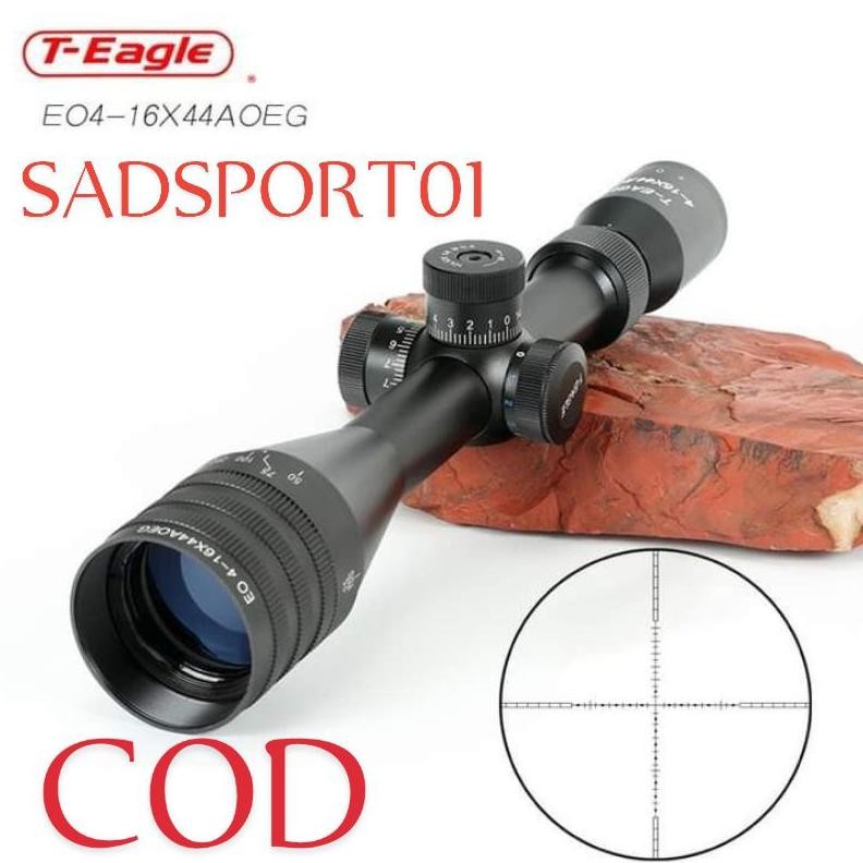 Teleskop T-Eagle 4-16x44aoeg -HK Lensa Jernih Tahan Getar Nugi