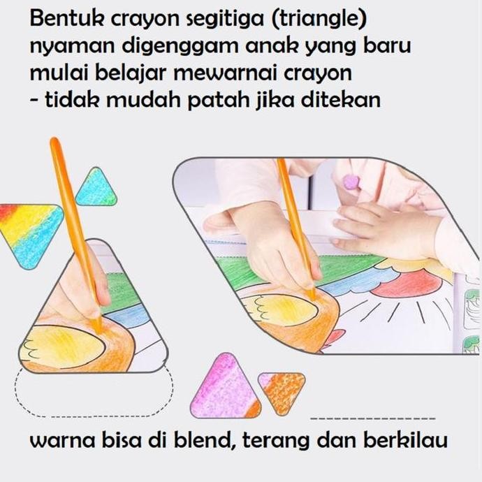 

Magic Crayon Ajaib Segitiga Asli Crayonlab 24 36 warna