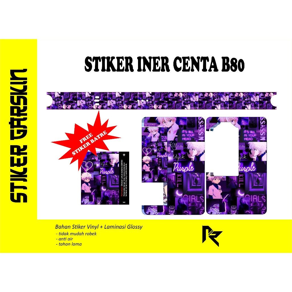 

Premium Cut - Stiker Centa B80 L Garskin Stiker / Case Custom Terlaris 2PCS/ Fullbody