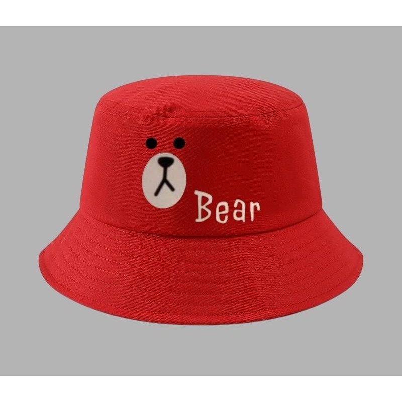BBB topi bucket anak motif rabbit topi ember anak perempuan bear lucu pakai tali buat umur 1-7 tahun