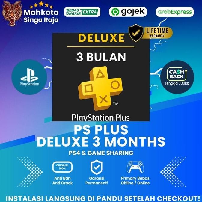 Playstation Plus Deluxe 3 months , PS Plus Deluxe 3 months for PS4 and PS5 Terlaris