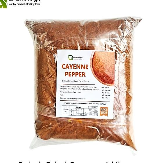 

Cabe Rawit Pedas Bubuk Cayenne Pepper Powder 1 Kilogram By Granology