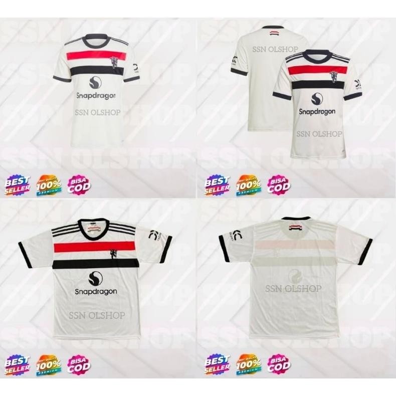 jersey baju bola manchester united terbaru away (putih) 2024 baju bola manchester united away putih 