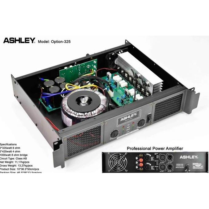 Promo Power Ampli Ashley Option325 Power Option 325 Original Ashley COD