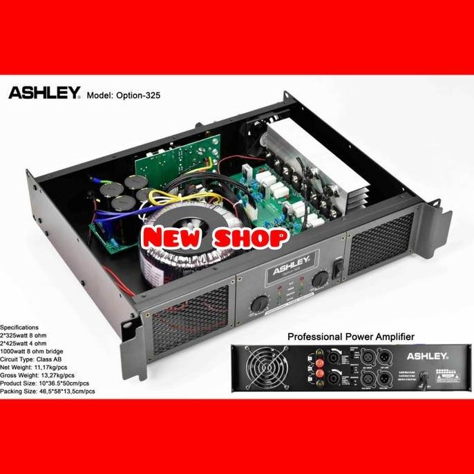 Promo Power ASHLEY Option325 option 325 power amplifier Original COD