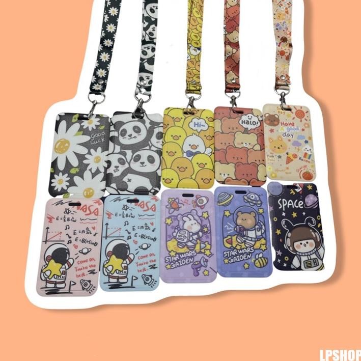 

Readyy!! ID CARD HOLDER MOTIF KAWAII CUTE ASTRONOUT TEMPAT KARTU LPS