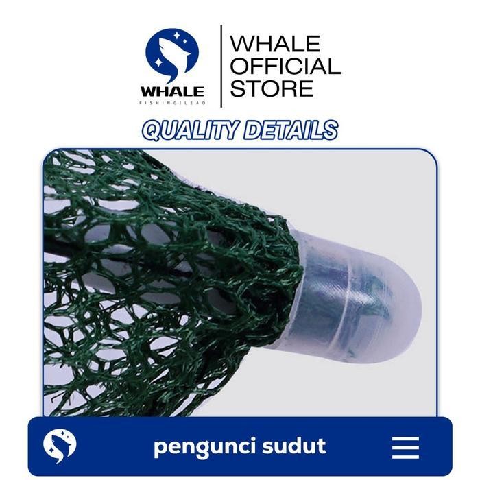 FT WHALE Jaring Perangkap Udang Kepiting Ikan Kecil Model Segiempat Tahan Lama Portable Perangkap Ke