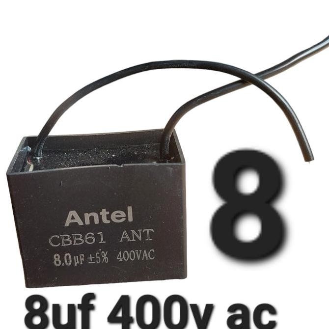 CAPASITOR KAPASITOR 8UF 5% CBB61 400VAC 400V 450V AC POMPA MESIN 60HZ