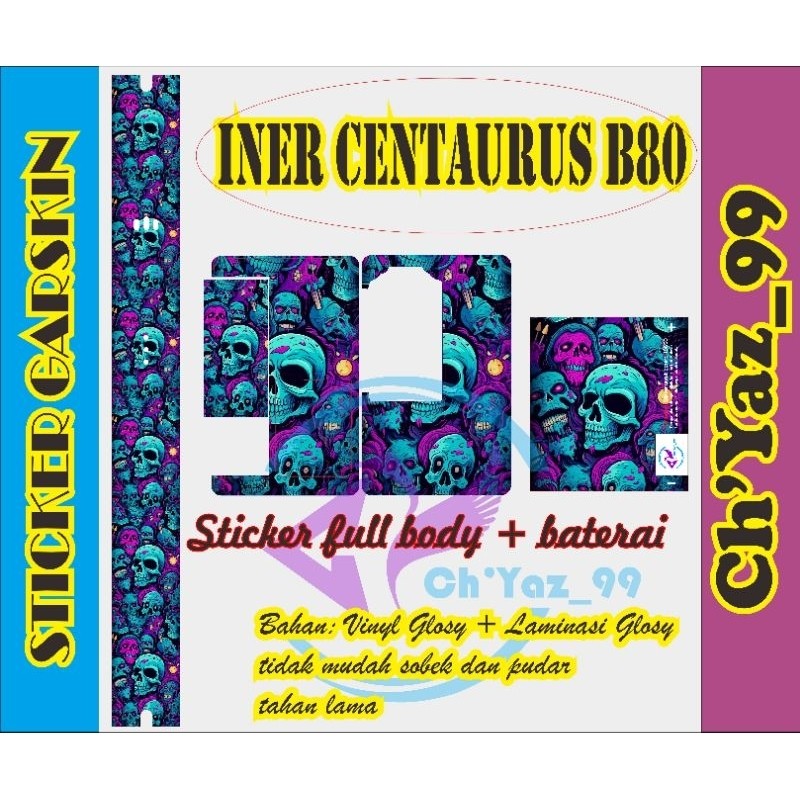 

Premium Cut - Iner Cent4 B80 Ed Tengkorak Type A Garskin Stiker / Case Custom Terlaris 2PCS/ Fullbody