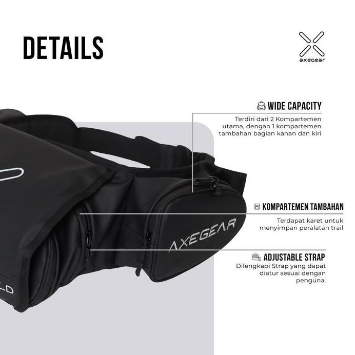 Tas Pinggang Trail Pria AXEGEAR Waistbag Adventure AXEWAIST - Bimo Waterproof