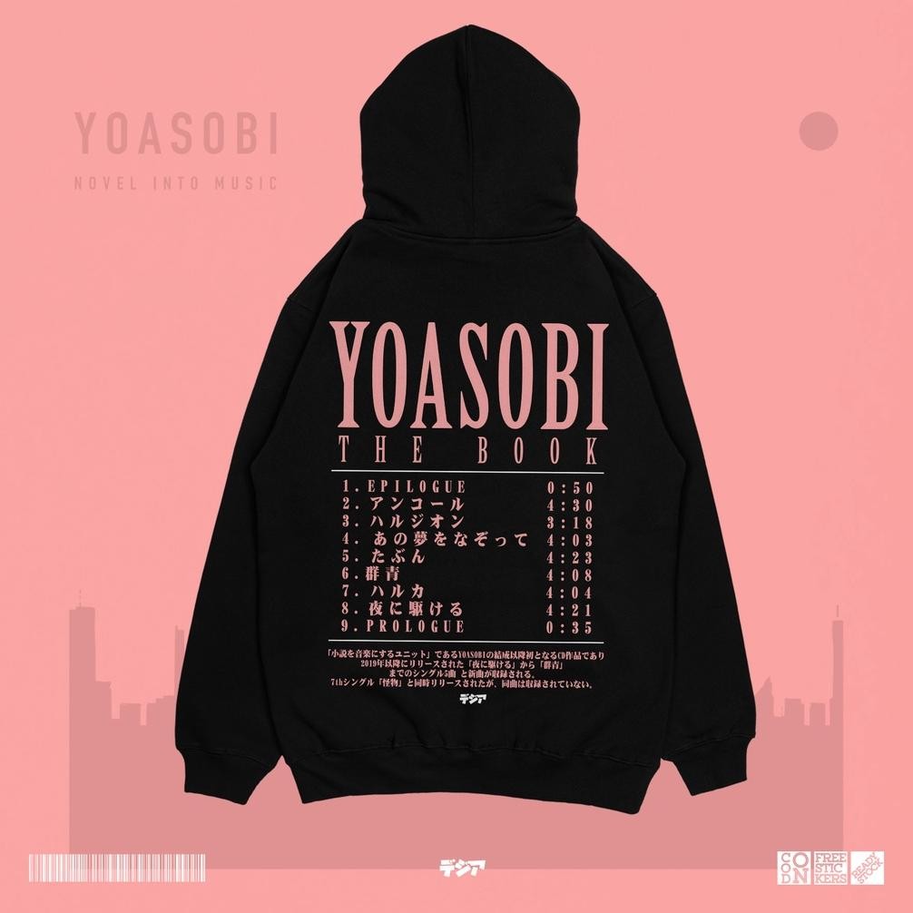 DF324>> Hoodie The Book Yoasobi Music Ayase Ikura Lilas Ikuta Band Album Spotify List Kaos Anime Man