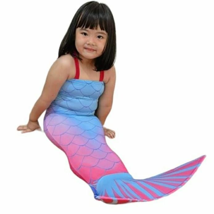 NEW  Baju Kostum Renang Mermaid / Putri Duyung Motif PELANGI
