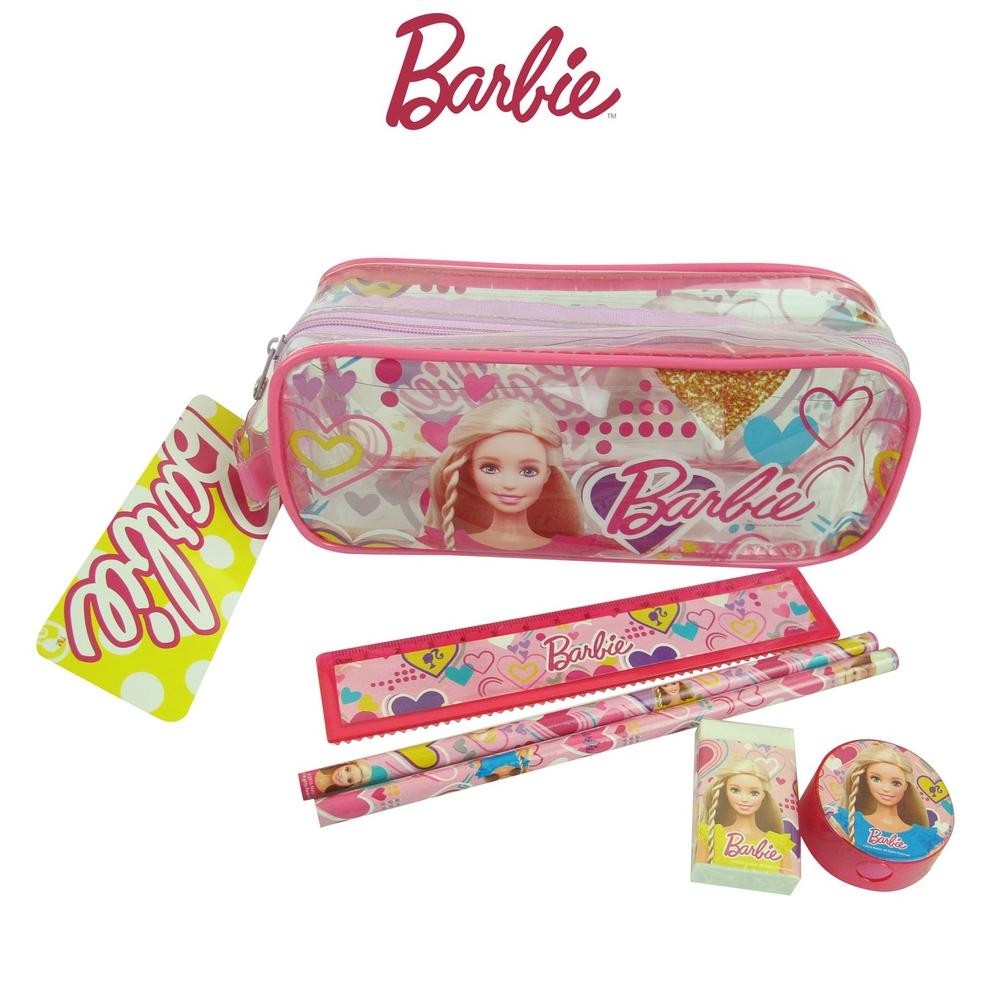 

Readyy!! BARBIE Stationery Set / Alat Tulis Set Ori / Pencil Case / Penggaris / Pensil / Penghapus / Serutan / Karakter BB20005