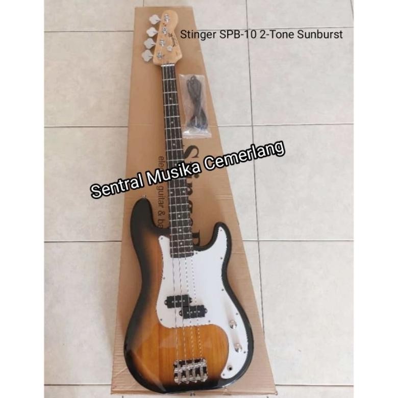 Terlaris Bass Elektrik Stinger Spb-10 Gitar Bass 4 Senar