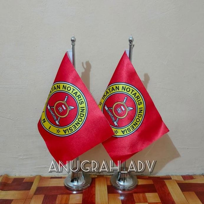 

New tiang stainless bendera meja NOTARIS
