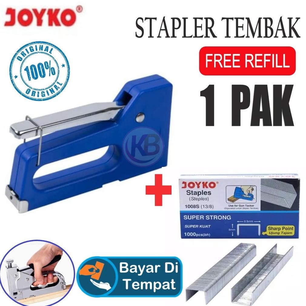 

Readyy!! ( BONUS REFILL 1 PAK ) Staples Tembak Joyko GT700 - Gun Tacker - Gun Powerful Joyko - Satu Gemilang