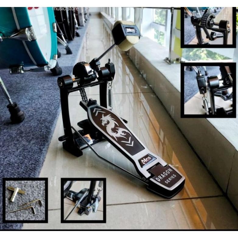 Terlaris Single Pedal Bass Drum Double Rantai Merk Mes P200 P-200 Original