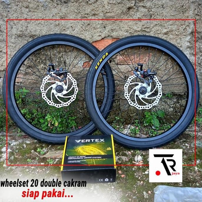 Super Sale, Roda / Velg Sepeda 20 In Lengkap Dengan Ban Dan Cakram Dan Siap Pakai Outdoor