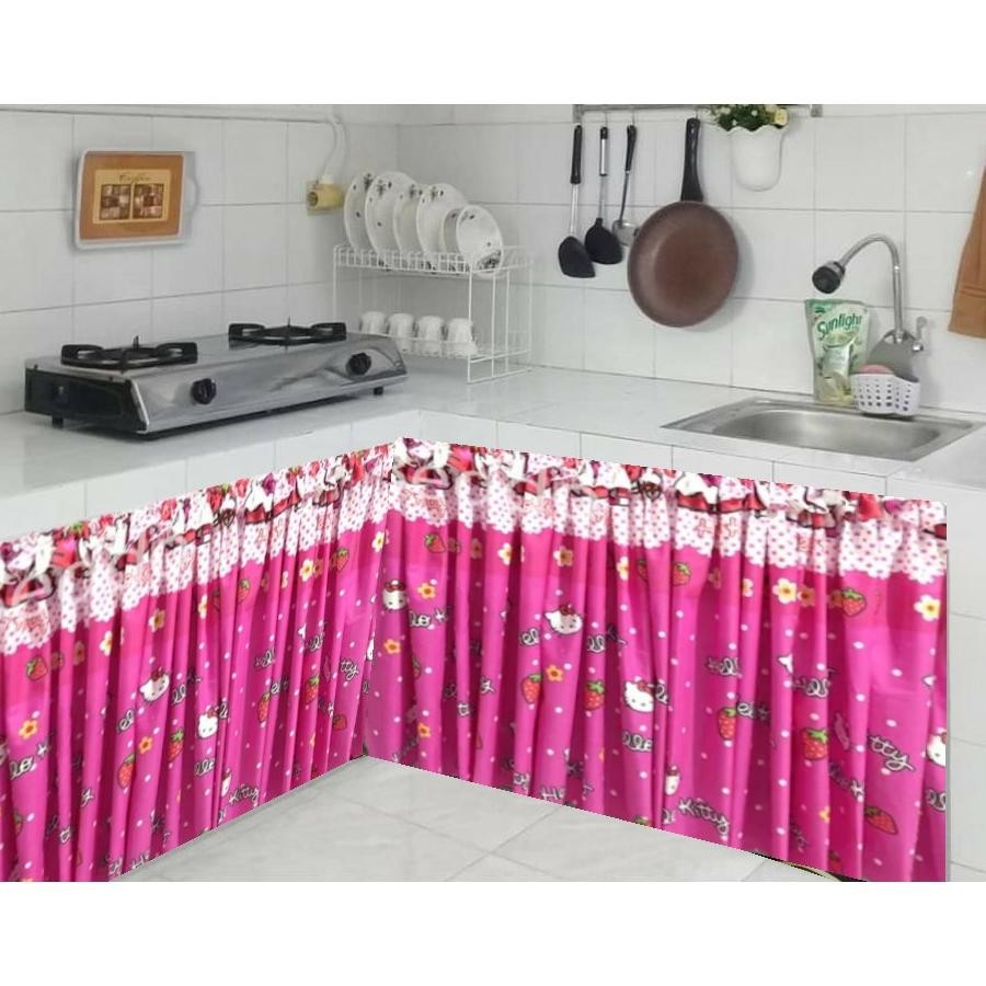 (DISKON TERBARU) Hordeng/ gorden  kolong dapur Hello kitty