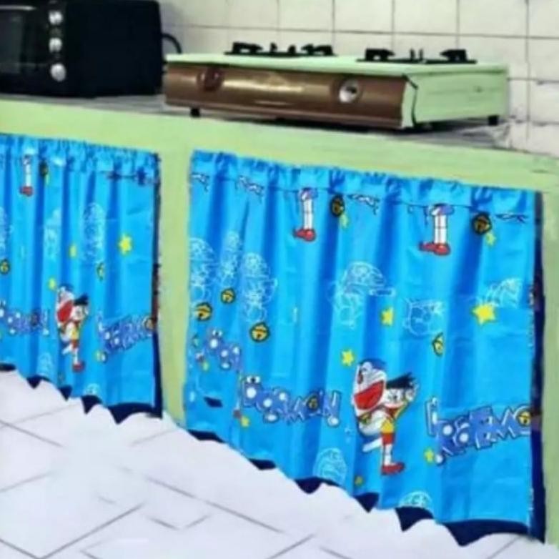 (DISKON TERBARU) Hordeng kolong dapur / kolong wastafel - doraemon