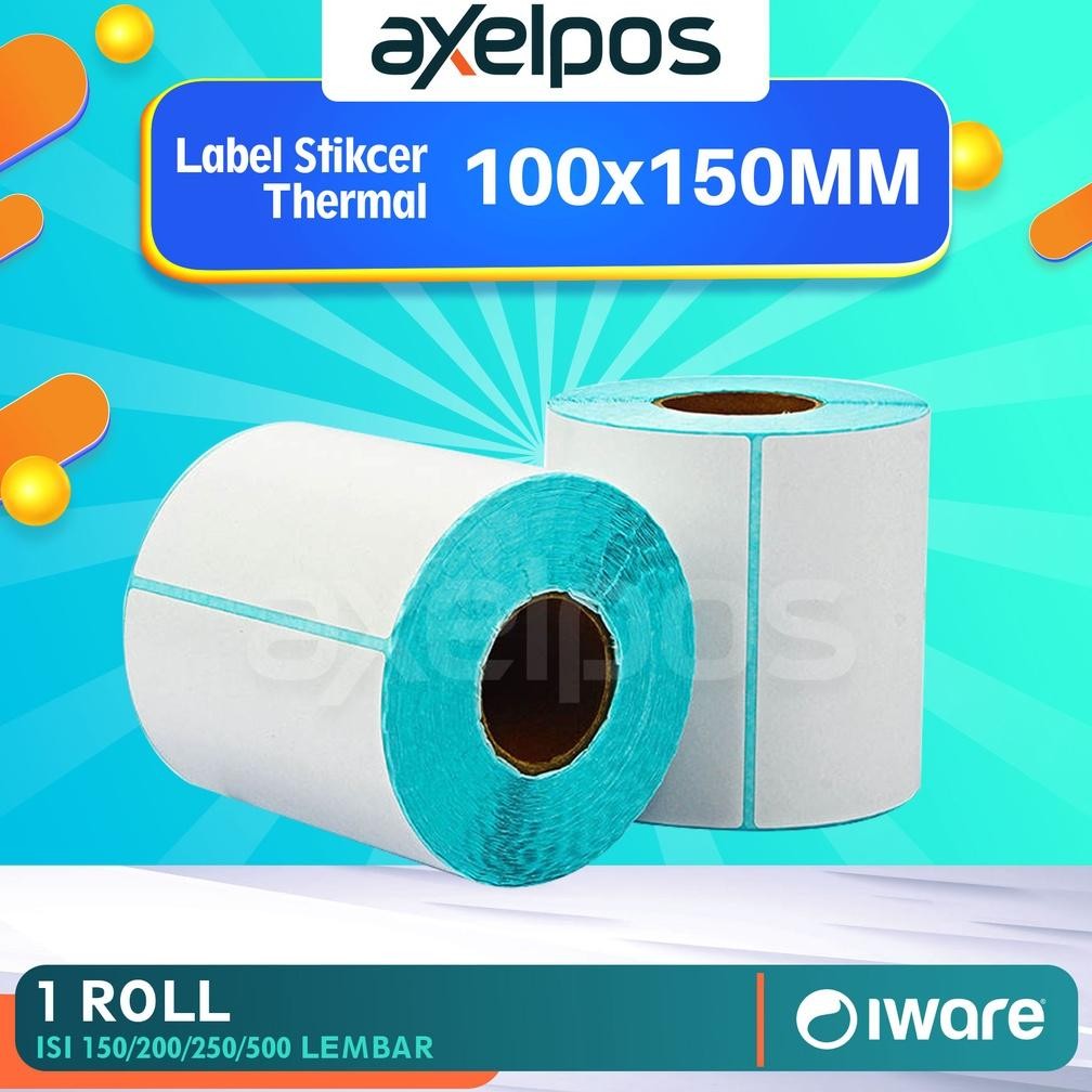 

Miliki LABEL BARCODE 100 X 150 mm KERTAS STICKER DIRECT THERMAL 100x150 mm Isi 150/200/250 Pcs ,.